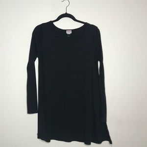 Black Long Sleeve Tunic Top